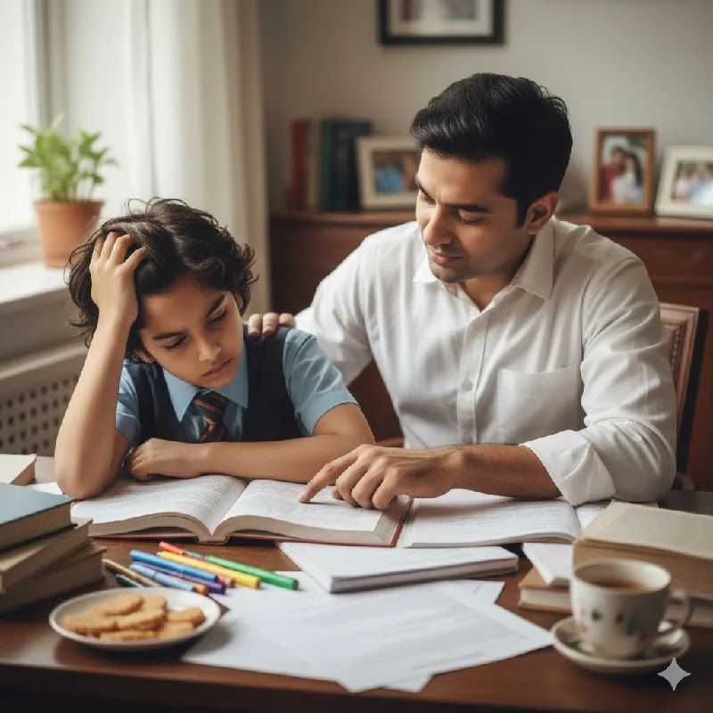 Reducing Exam Fear in Children Exam fear se pareshaan baccha aur parent ka support